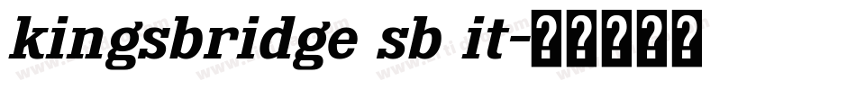 kingsbridge sb it字体转换